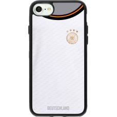 iPhone 7 / 8 / SE (2020, 2022) Case Hülle - Silikon schwarz Deutschland 2022 personalisierbares Fußballtrikot
