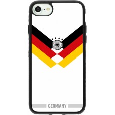 Coque iPhone 7 / 8 / SE (2020, 2022) - Silicone rigide noir Maillot de football Allemagne 2026 personnalisable