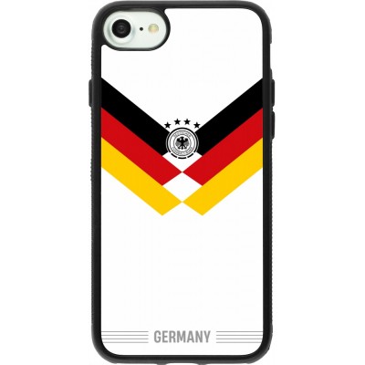 Coque iPhone 7 / 8 / SE (2020, 2022) - Silicone rigide noir Maillot de football Allemagne 2026 personnalisable