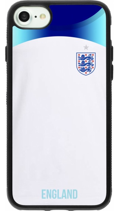 iPhone 7 / 8 / SE (2020, 2022) Case Hülle - Silikon schwarz England 2022 personalisierbares Fußballtrikot