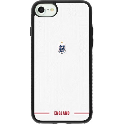 Coque iPhone 7 / 8 / SE (2020, 2022) - Silicone rigide noir Maillot de football Angleterre 2026 personnalisable