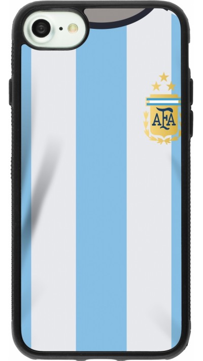 iPhone 7 / 8 / SE (2020, 2022) Case Hülle - Silikon schwarz Argentinien 2022 personalisierbares Fussballtrikot