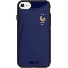 iPhone 7 / 8 / SE (2020, 2022) Case Hülle - Silikon schwarz Frankreich 2022 personalisierbares Fussballtrikot