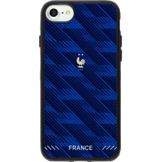 Coque iPhone 7 / 8 / SE (2020, 2022) - Silicone rigide noir Maillot de football France 2026 personnalisable