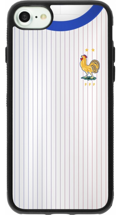 iPhone 7 / 8 / SE (2020, 2022) Case Hülle - Silikon schwarz Frankreich Away personalisierbares Fussballtrikot