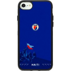 Coque iPhone 7 / 8 / SE (2020, 2022) - Silicone rigide noir Maillot de football Haiti 2026 personnalisable