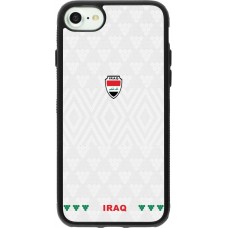 Coque iPhone 7 / 8 / SE (2020, 2022) - Silicone rigide noir Maillot de football Irak 2026 personnalisable