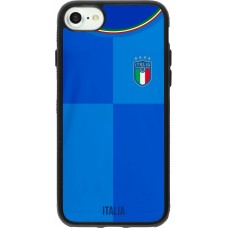 iPhone 7 / 8 / SE (2020, 2022) Case Hülle - Silikon schwarz Italien 2022 personalisierbares Fußballtrikot