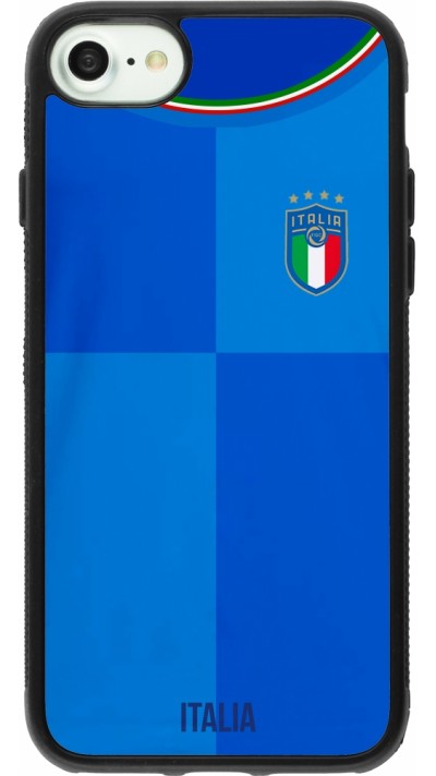 iPhone 7 / 8 / SE (2020, 2022) Case Hülle - Silikon schwarz Italien 2022 personalisierbares Fußballtrikot