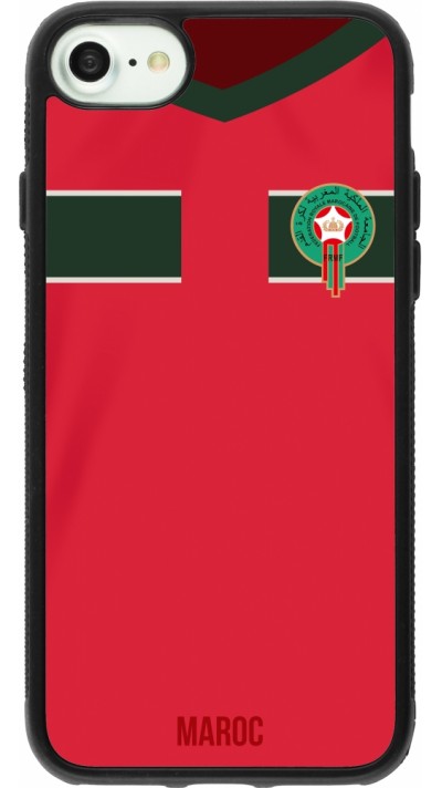 iPhone 7 / 8 / SE (2020, 2022) Case Hülle - Silikon schwarz Marokko 2022 personalisierbares Fussballtrikot