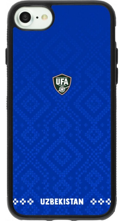 iPhone 7 / 8 / SE (2020, 2022) Case Hülle - Silikon schwarz Usbekistan 2026 personalisierbares Fussballtrikot