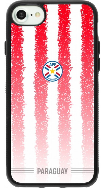 iPhone 7 / 8 / SE (2020, 2022) Case Hülle - Silikon schwarz Paraguay 2026 personalisierbares Fussballtrikot