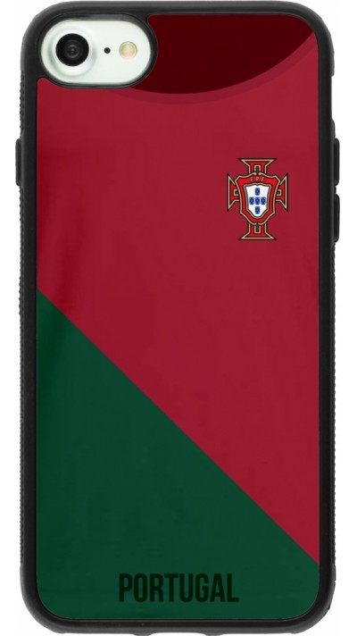 iPhone 7 / 8 / SE (2020, 2022) Case Hülle - Silikon schwarz Fussballtrikot Portugal2022