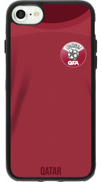 iPhone 7 / 8 / SE (2020, 2022) Case Hülle - Silikon schwarz Katar 2022 personalisierbares Fussballtrikot