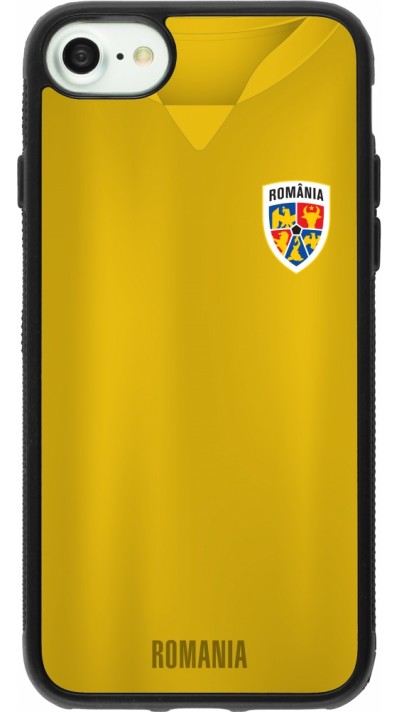 iPhone 7 / 8 / SE (2020, 2022) Case Hülle - Silikon schwarz Fussballtrikot Rumänien