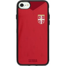 iPhone 7 / 8 / SE (2020, 2022) Case Hülle - Silikon schwarz Serbien 2022 personalisierbares Fussballtrikot