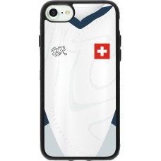 iPhone 7 / 8 / SE (2020, 2022) Case Hülle - Silikon schwarz Schweiz Away personalisierbares Fussballtrikot