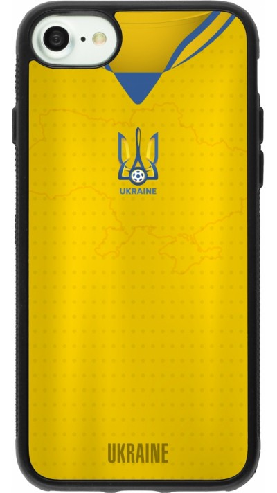 iPhone 7 / 8 / SE (2020, 2022) Case Hülle - Silikon schwarz Fussballtrikot Ukraine