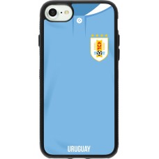 iPhone 7 / 8 / SE (2020, 2022) Case Hülle - Silikon schwarz Uruguay 2022 personalisierbares Fussballtrikot