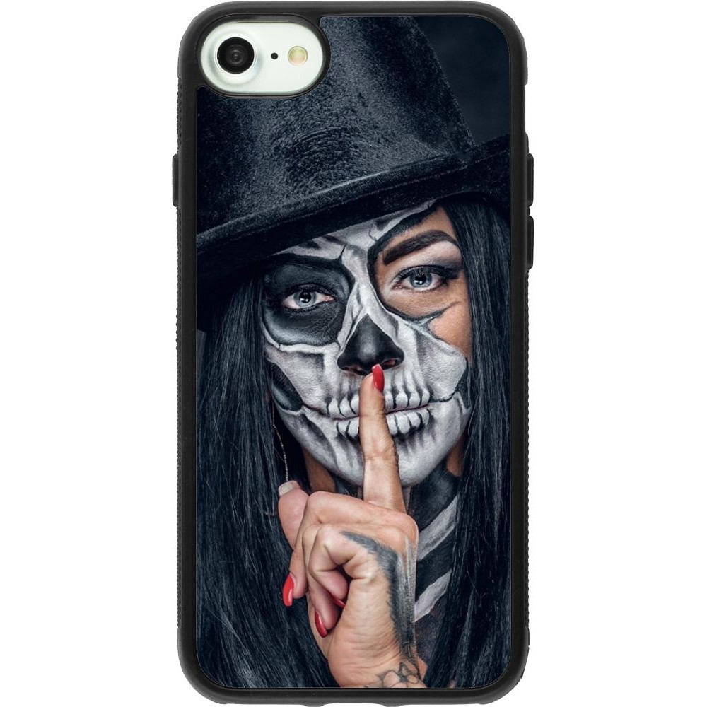 Coque iPhone 7 / 8 / SE (2020, 2022) - Silicone rigide noir Halloween 18 19