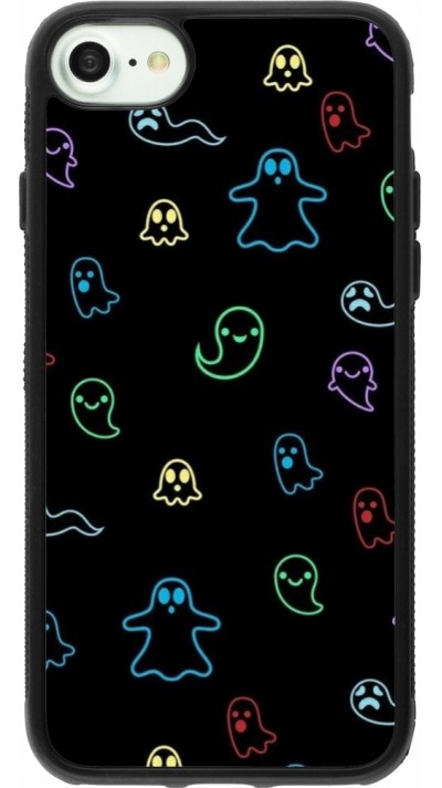 iPhone 7 / 8 / SE (2020, 2022) Case Hülle - Silikon schwarz Halloween 2024 colorful ghosts