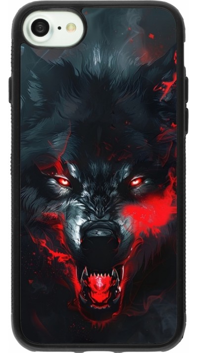 iPhone 7 / 8 / SE (2020, 2022) Case Hülle - Silikon schwarz Halloween 2024 mad werewolf