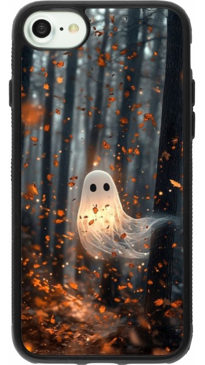 iPhone 7 / 8 / SE (2020, 2022) Case Hülle - Silikon schwarz Halloween 2025 Ghost in the forest