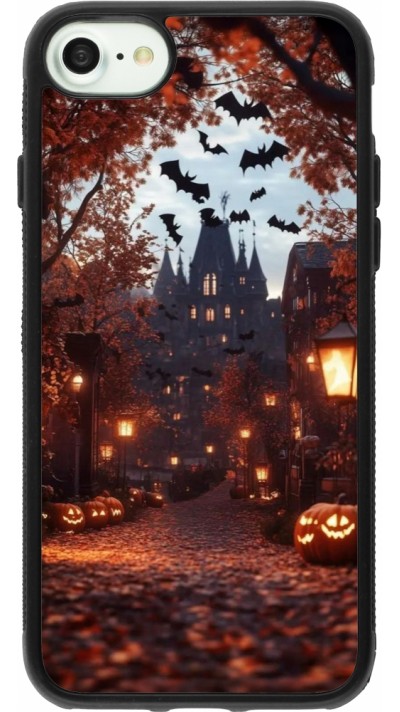 iPhone 7 / 8 / SE (2020, 2022) Case Hülle - Silikon schwarz Halloween 2025 Haunted house