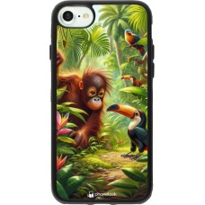iPhone 7 / 8 / SE (2020, 2022) Case Hülle - Silikon schwarz Tropischer Dschungel Tayrona