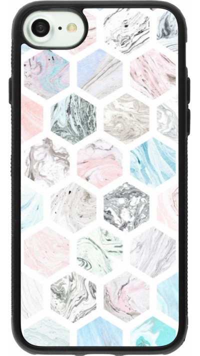 iPhone 7 / 8 / SE (2020, 2022) Case Hülle - Silikon schwarz Marble Everything