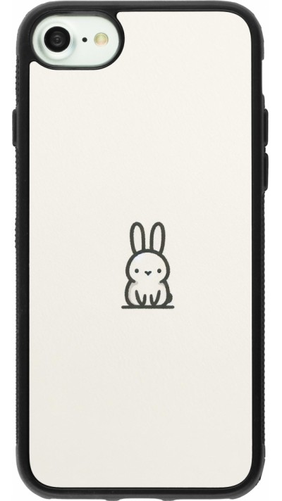 iPhone 7 / 8 / SE (2020, 2022) Case Hülle - Silikon schwarz Minimal Häschen Süße