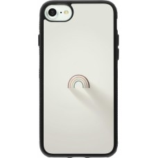 iPhone 7 / 8 / SE (2020, 2022) Case Hülle - Silikon schwarz Mini Regenbogen Minimal