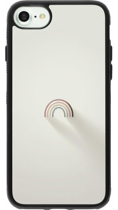 iPhone 7 / 8 / SE (2020, 2022) Case Hülle - Silikon schwarz Mini Regenbogen Minimal