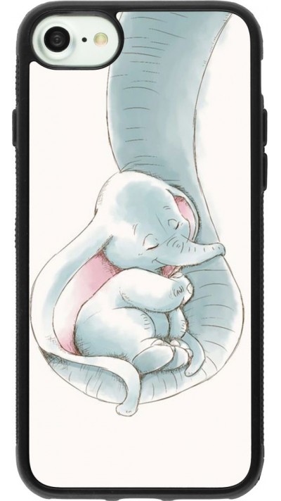 Coque iPhone 7 / 8 / SE (2020, 2022) - Silicone rigide noir Mom 1903