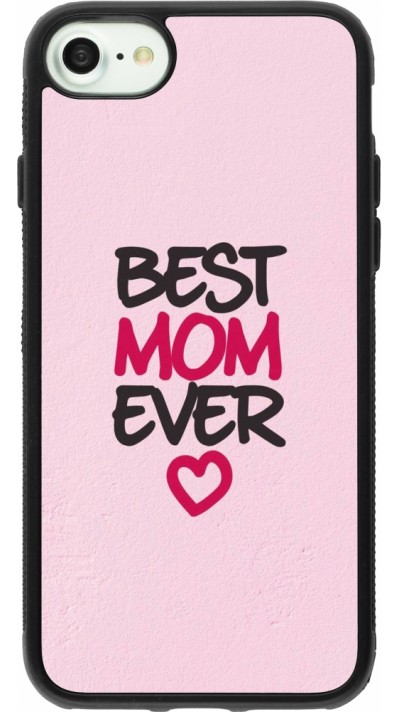 iPhone 7 / 8 / SE (2020, 2022) Case Hülle - Silikon schwarz Mom 2023 best Mom ever pink