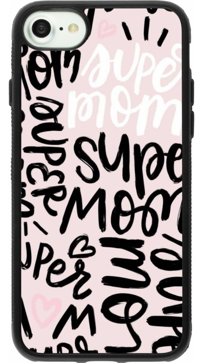 iPhone 7 / 8 / SE (2020, 2022) Case Hülle - Silikon schwarz Mom 2024 Super mom