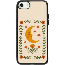 Coque iPhone 7 / 8 / SE (2020, 2022) - Silicone rigide noir Half moon stamp 2026