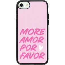 iPhone 7 / 8 / SE (2020, 2022) Case Hülle - Silikon schwarz More amor porfavor