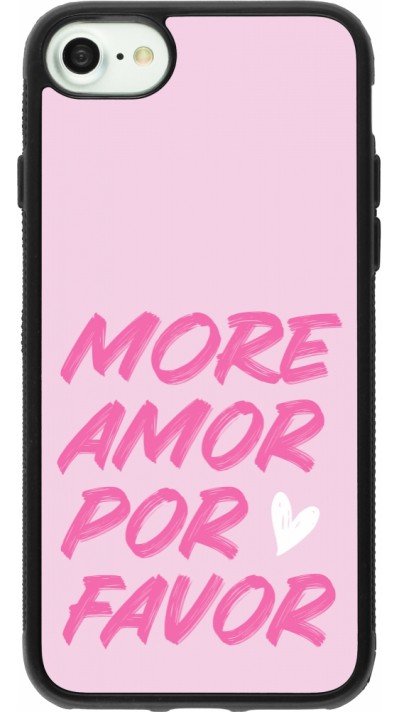 iPhone 7 / 8 / SE (2020, 2022) Case Hülle - Silikon schwarz More amor porfavor