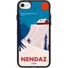 iPhone 7 / 8 / SE (2020, 2022) Case Hülle - Silikon schwarz Nendaz Cabane Ski