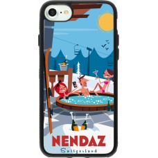 iPhone 7 / 8 / SE (2020, 2022) Case Hülle - Silikon schwarz Nendaz Mountain Jacuzzi