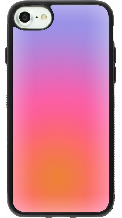 iPhone 7 / 8 / SE (2020, 2022) Case Hülle - Silikon schwarz Orange Pink Blue Gradient