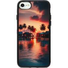 iPhone 7 / 8 / SE (2020, 2022) Case Hülle - Silikon schwarz Paradies Malediven