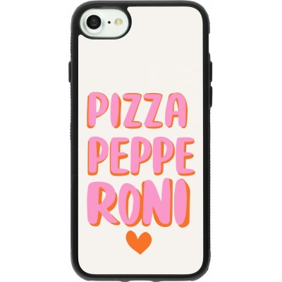 iPhone 7 / 8 / SE (2020, 2022) Case Hülle - Silikon schwarz Pizza pepperoni 2026
