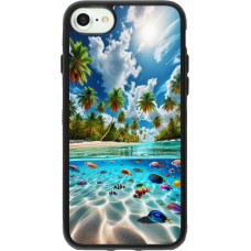 iPhone 7 / 8 / SE (2020, 2022) Case Hülle - Silikon schwarz Strandparadies