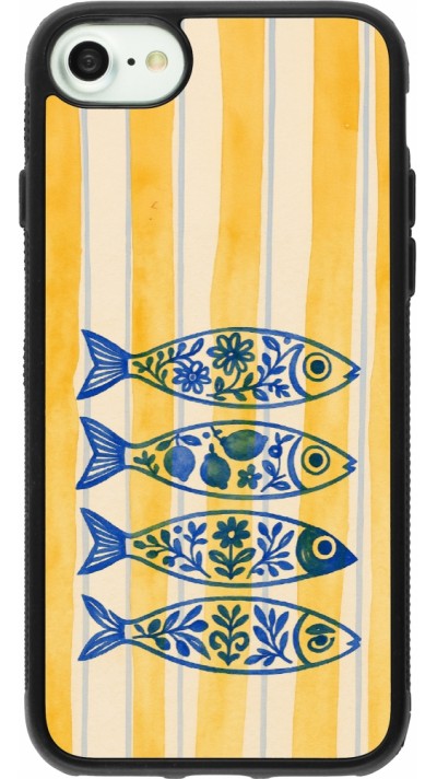 Coque iPhone 7 / 8 / SE (2020, 2022) - Silicone rigide noir Portuguese fish 2026