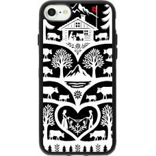 Coque iPhone 7 / 8 / SE (2020, 2022) - Silicone rigide noir Poya Suisse 2 noir
