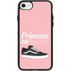 Hülle iPhone 7 / 8 / SE (2020, 2022) - Silikon schwarz princesse en basket