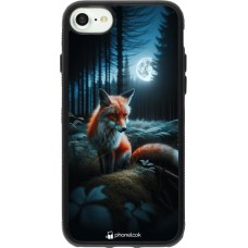 iPhone 7 / 8 / SE (2020, 2022) Case Hülle - Silikon schwarz Fuchs Mond Wald