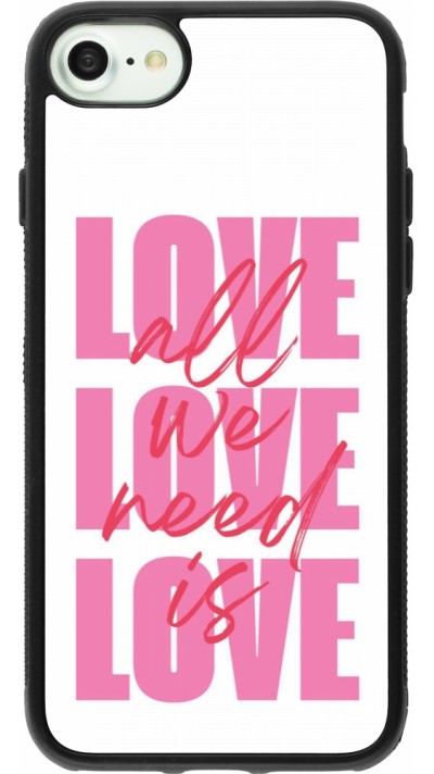 iPhone 7 / 8 / SE (2020, 2022) Case Hülle - Silikon schwarz Saint Valentines Day 26 Love all we need is
